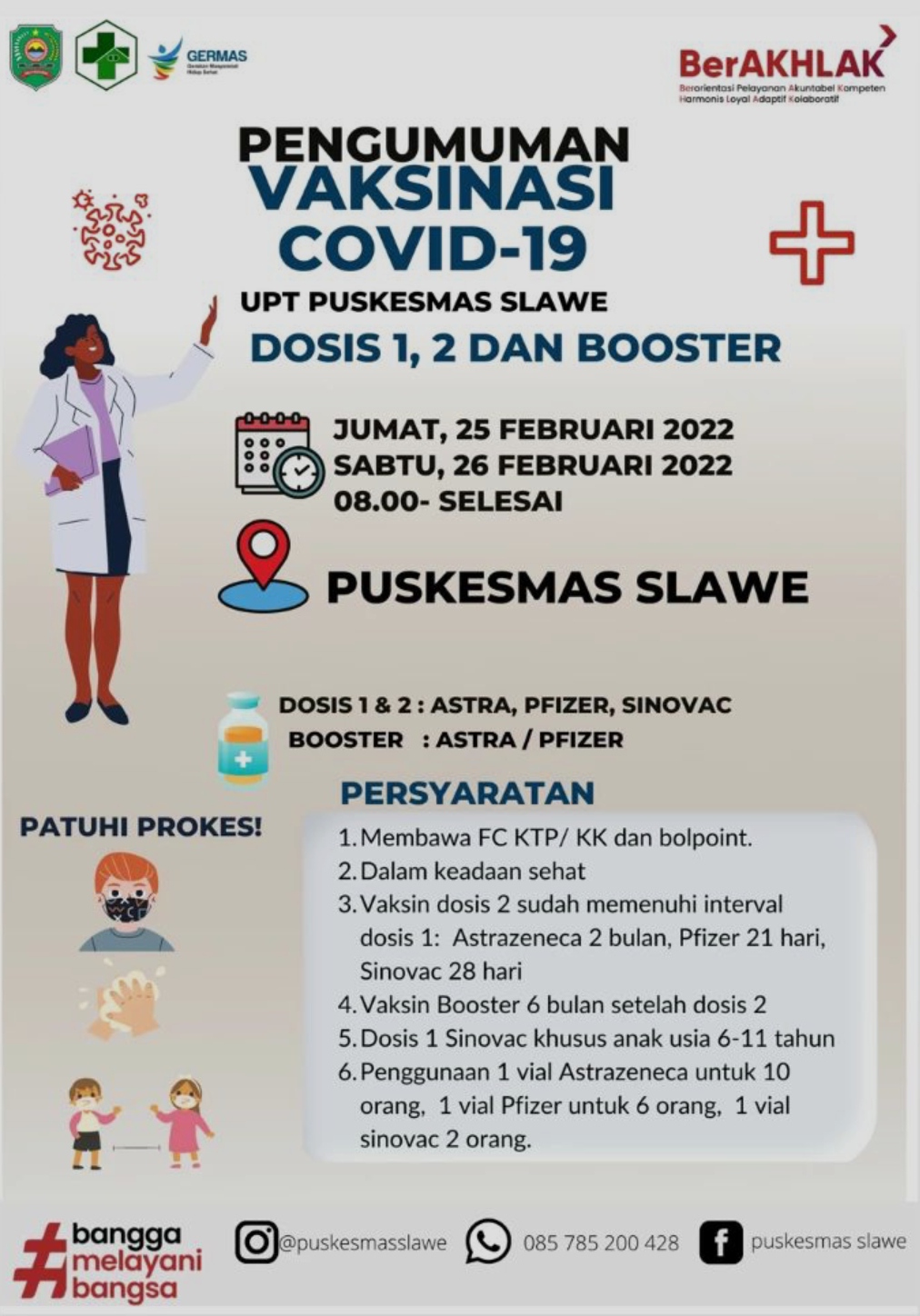 Jadwal vaksin Covid-19 di Kecamatan Watulimo