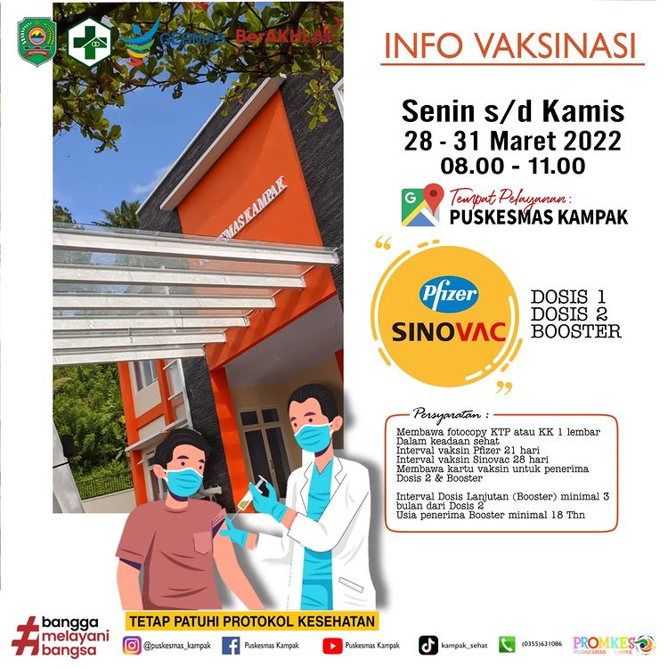 Jadwal Vaksin Covid-19 di Kecamatan Kampak