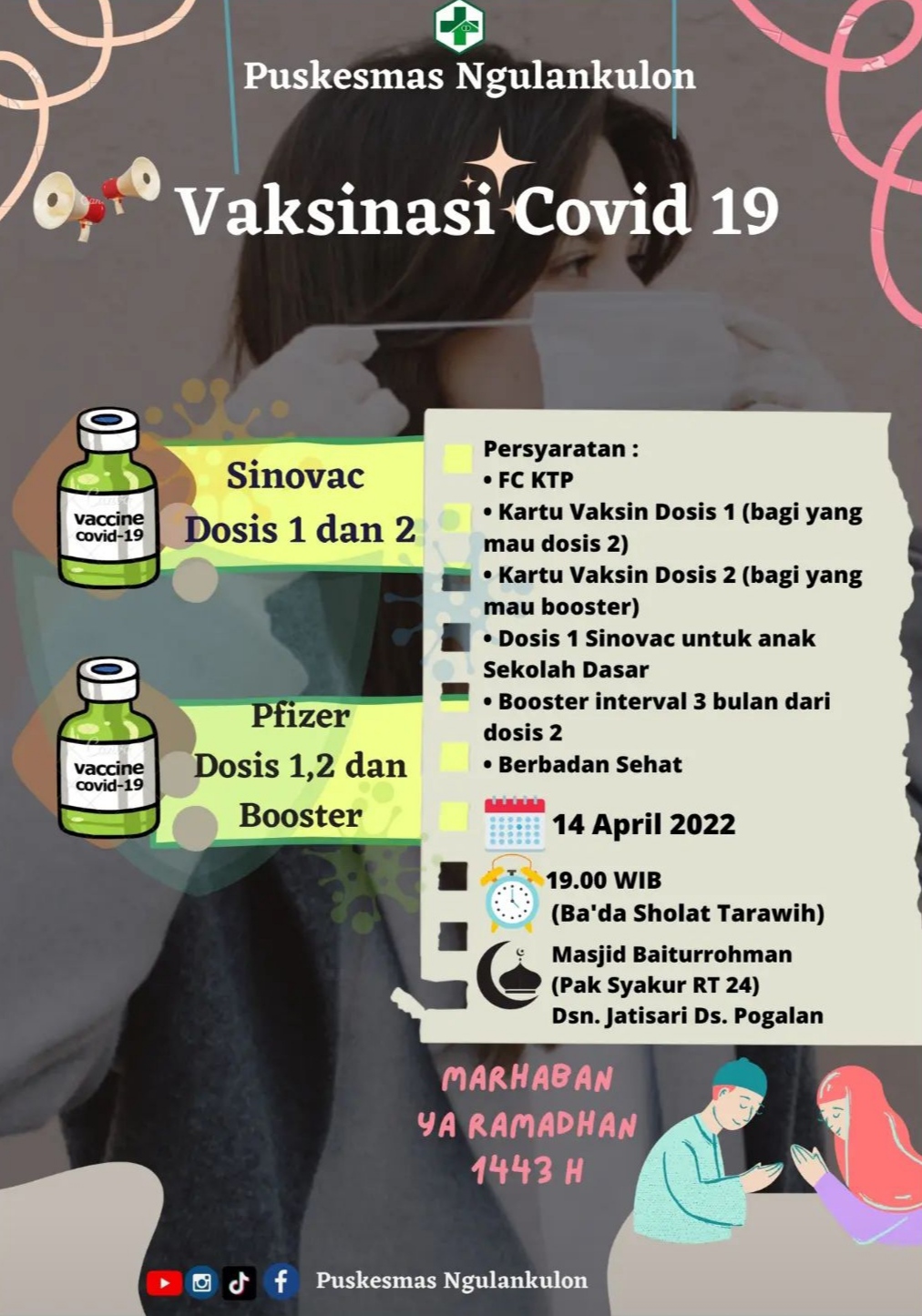 Jadwal vaksin Covid-19 di Kecamatan Pogalan