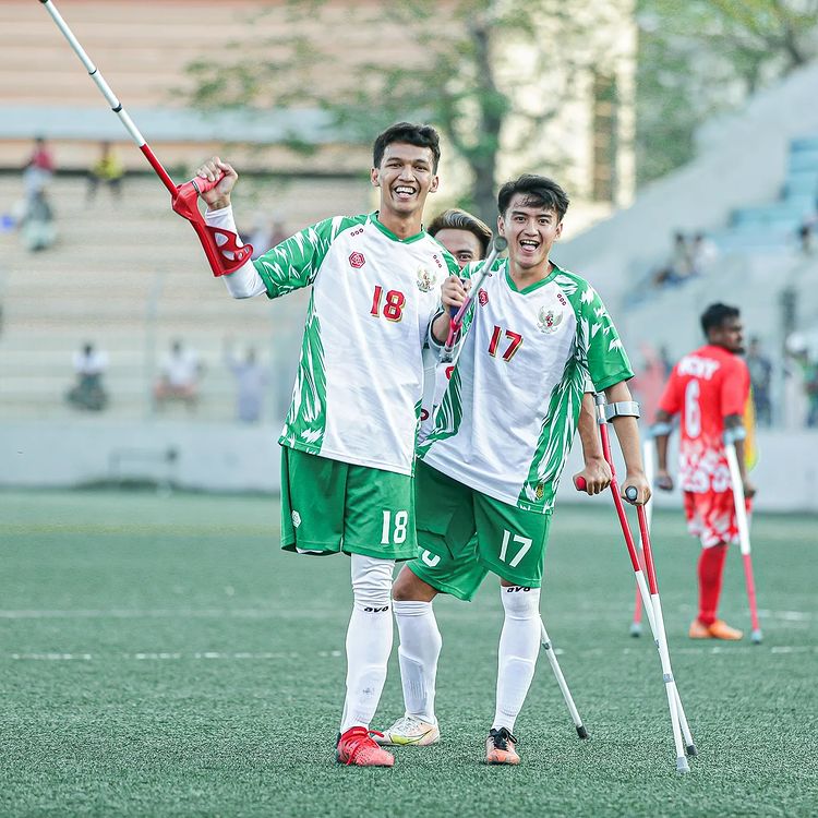 Senyum manis para pemain Timnas Amputasi Indonesia
