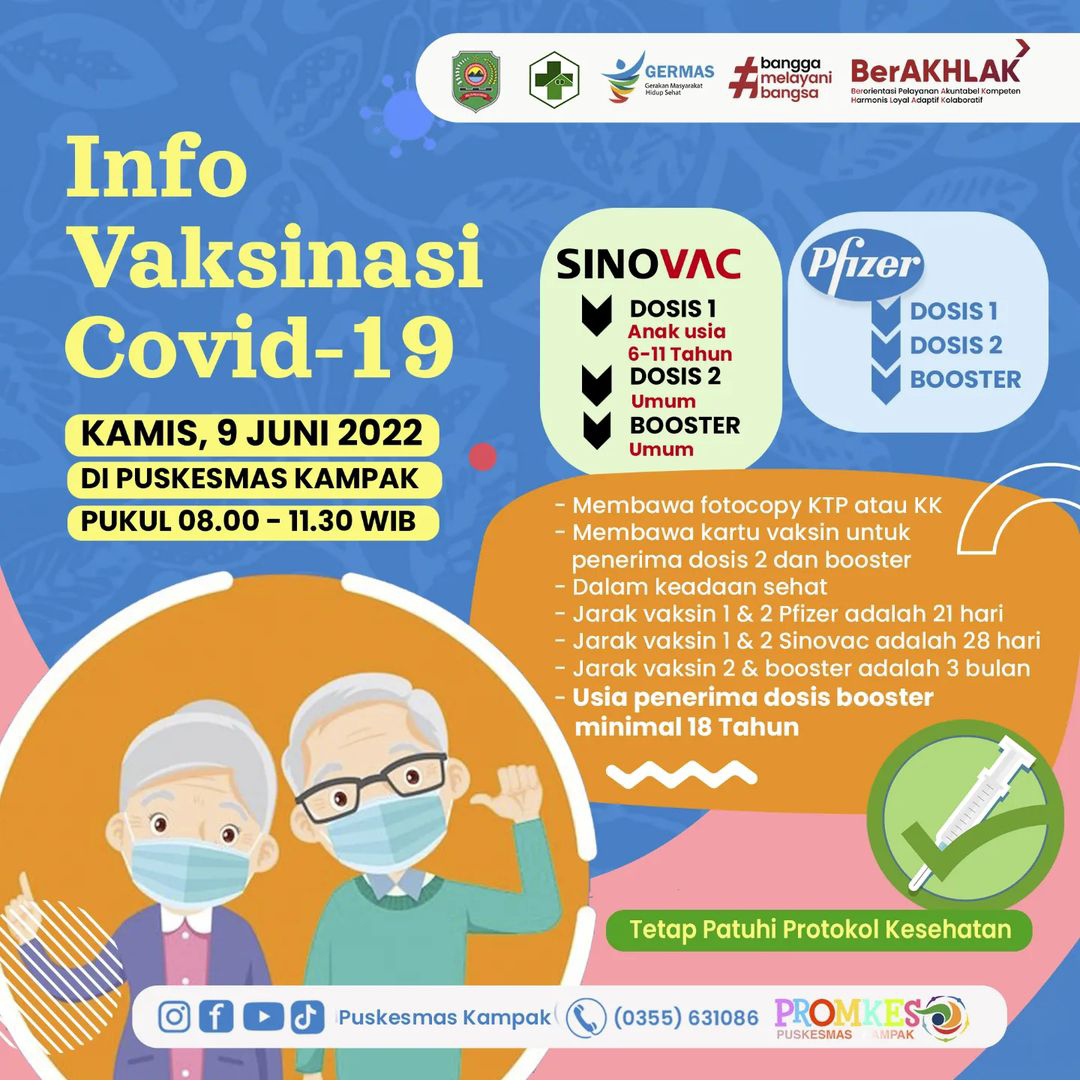 Jadwal vaksin Covid-19 di Kecamatan Kampak