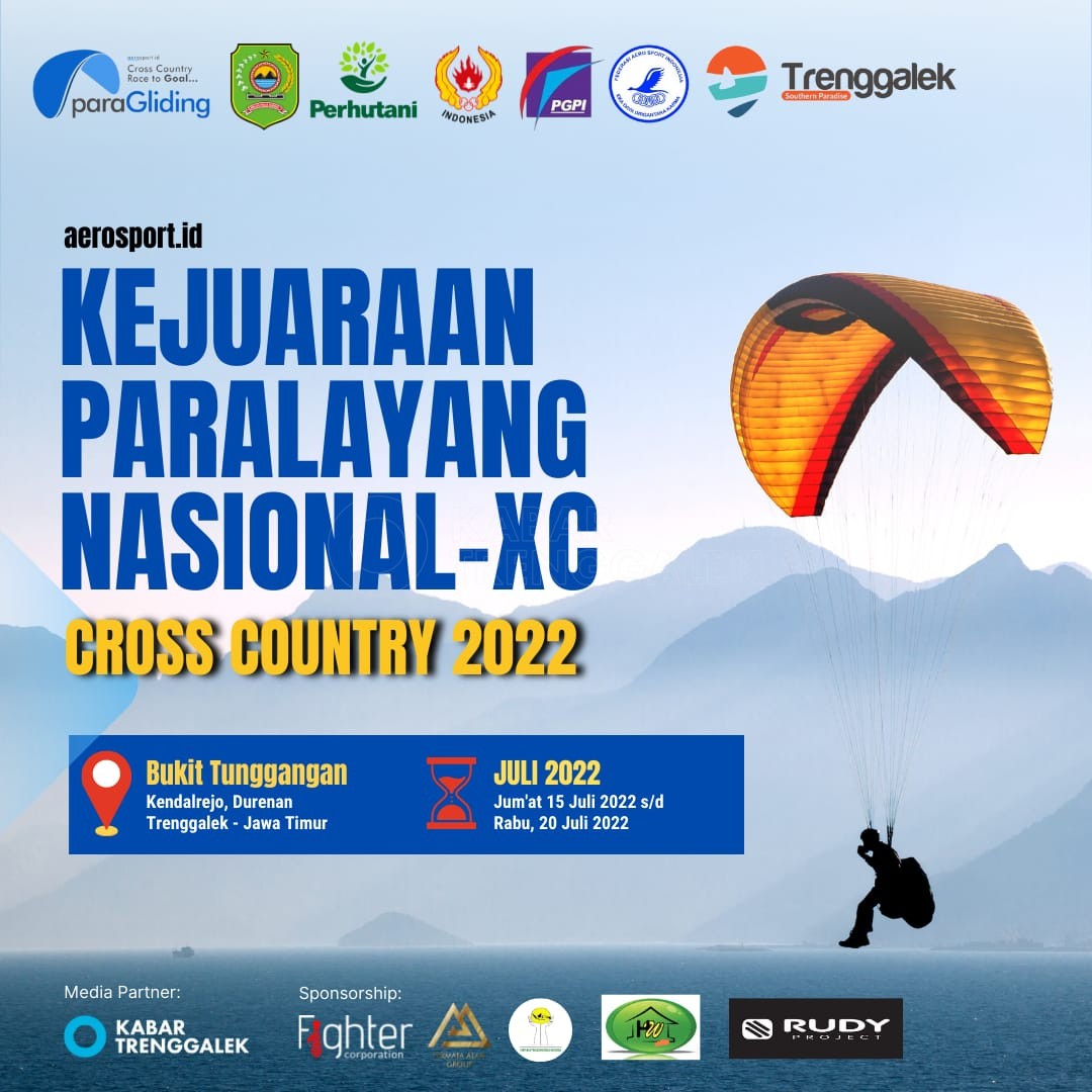 Poster Kejuaraan Nasional Paralayang 2022