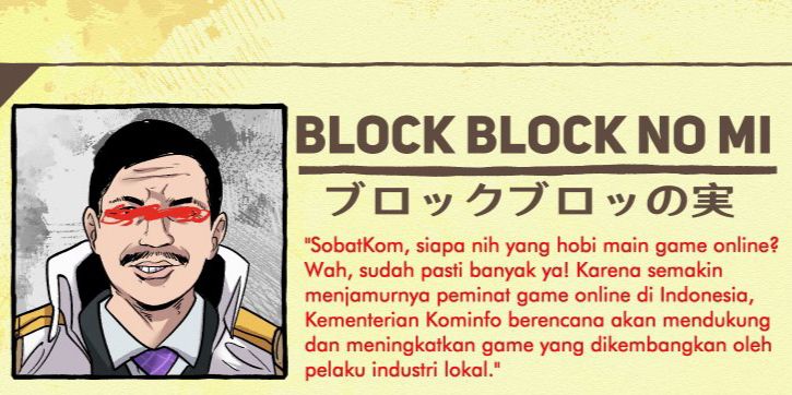 Ilustrasi Blokir Kominfo dengan ilustrasi mirip One Piece