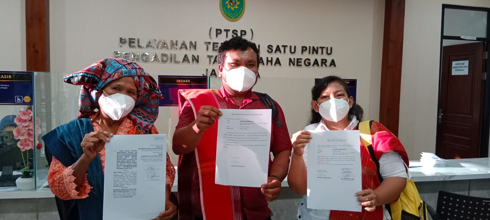 Tiga warga Dairi yang ajukan Kontra Memori Kasasi ke PTUN Jakarta
