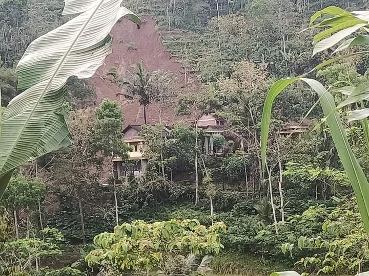 Tanah longsor di Desa Sumurup, Kecamatan Bendungan, Trenggalek/Foto: Kabar Trenggalek
