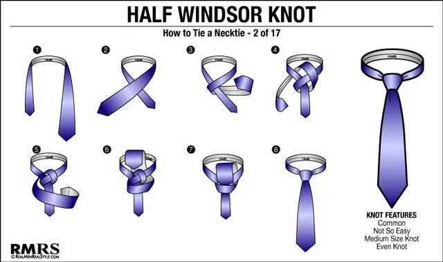 Teknik memakai dasi Simpul Windsor Knot