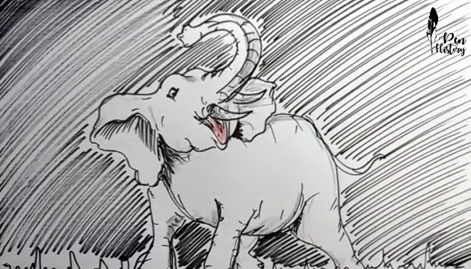 Ilustrasi sosok Gajah Putih