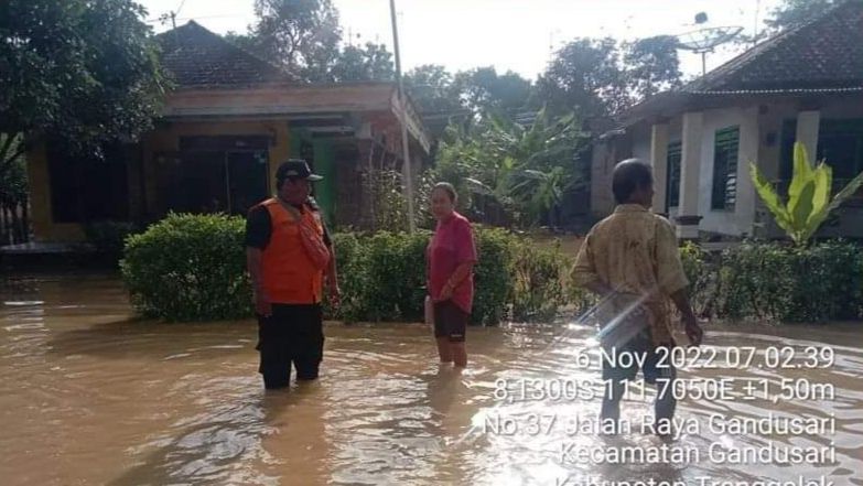 Banjir Setinggi 60 Cm Rendam Kecamatan Gandusari Trenggalek, 348 Keluarga Terdampak