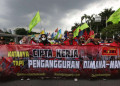 Demo tolak Perppu Cipta Kerja di Jakarta/Foto: @FraksiRakyatID (Twitter)