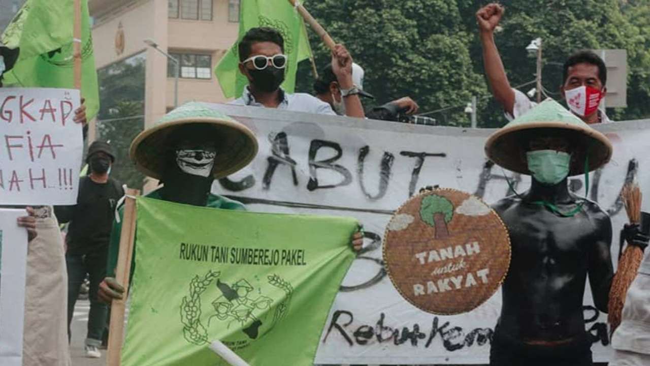 Aksi petani Pakel di Jakarta/Foto: @rukunpakel (Instagram)