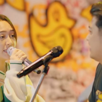 Happy Asmara dan Delva Irawan menyanyikan lagu Rasah Bali/Foto: Youtube RC Music