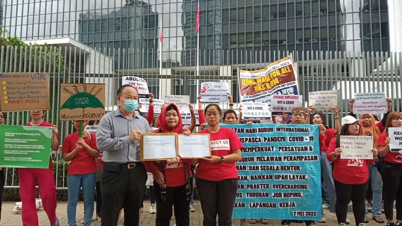 buruh migran trenggalek demo di hong kong hentikan perasan4