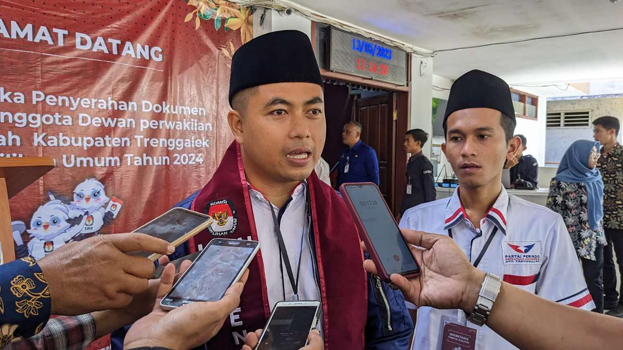 Rudi Harsono, Ketua DPD Perindo Trenggalek, ajukan caleg/Foto: Raden Zamz (Kabar Trenggalek)