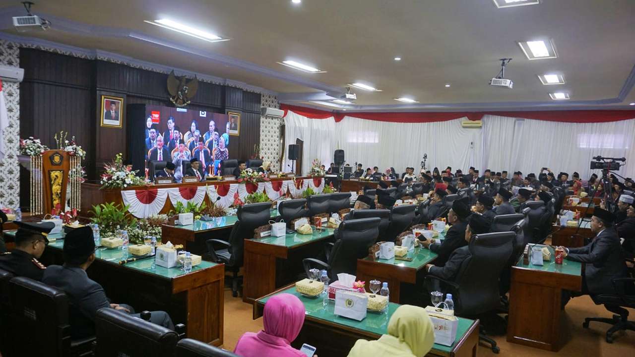 Pidato kenegaraan presiden 2023 di Gedung DPRD Trenggalek/Foto: Raden Zamz (Kabar Trenggalek)