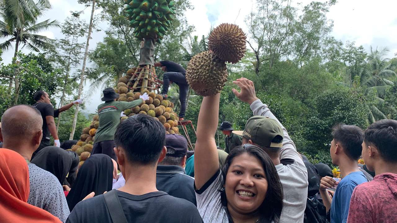 festival-durian-trenggalek-tumpeng-jumbo-jadi-perhatian-pengunjung