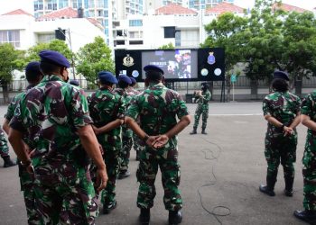 Pushidrosal saat giat sosialisasi pentingnya pemeriksaan kesehatan, Rabu (23/3).