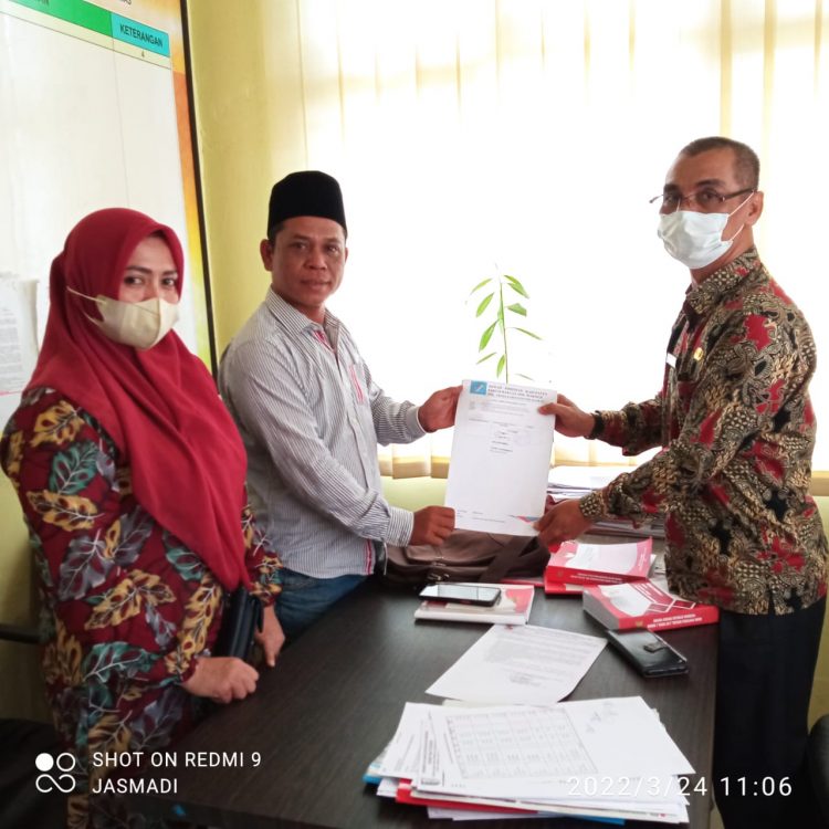 Pengurus Partai Prima saat koordinasi dengan Kesbangpol Kabupaten Pelalawan, Kamis (24/3).