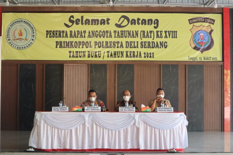 Koperasi Primkoppol Polres Deliserdang saat melaksanakan RAT, Kamis (24/3).