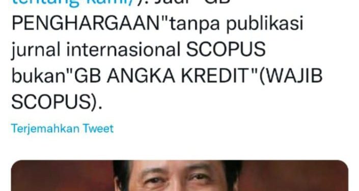 Status medsos twiter Prof. Yusuf L Henuk terkait telah diperiksanya Ibnu Chaldun oleh Metro Jaya, Senin (29/3).