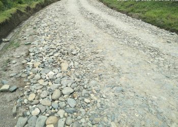 Hasil pekerjaan vendor Kebun Unit Balimbingan yanh terkesan asal jadi, Selasa (26/4).