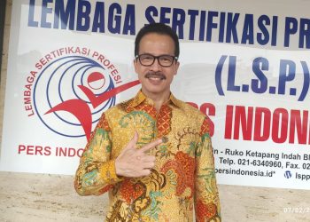 Ketua Umum Dewan Pimpinan Pusat Asosiasi Pengusaha Komputer Indonesia (DPP APKOMINDO), Soegiharto Santoso, Selasa (26/4).