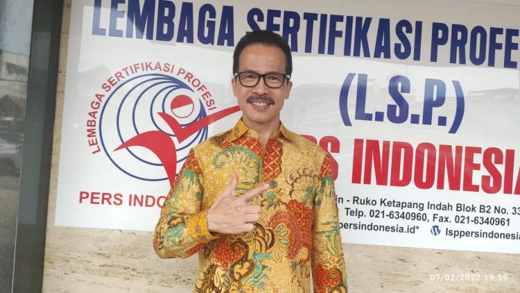 Ketua Umum Dewan Pimpinan Pusat Asosiasi Pengusaha Komputer Indonesia (DPP APKOMINDO), Soegiharto Santoso, Selasa (26/4).