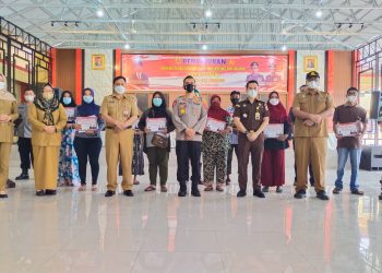 Kapolresta Deliserdang, Kombes. Pol. Irsan Sinuhaji SIK, MH saat launching BTPKLWN, Selasa (26/4).