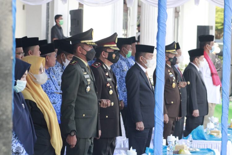 Forkopimda Aceh Tenggara saat upacara peringatan Harkitnas ke- 114, Jumat (20/5).