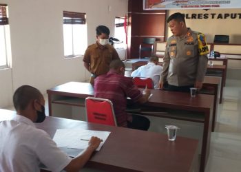 Keempat tersangka pemerkosa saat mengikuti ujian kenaikan kelas, Senin (13/6).
