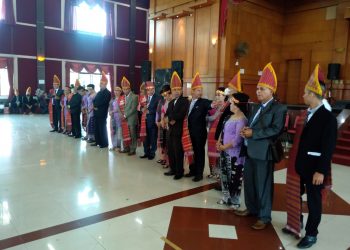 Pomparan Pamuha Raja se- Bandung Raya saat pesta partangiangan dan pelantikan pengurus terpilih, Minggu (19/6).