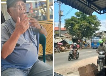 Pak Situngkir, warga sekitar Simpang SPG dan lokasi tempat berjualan para pedagang ikan liar dari Aceh Singkil, Sabtu (25/6).