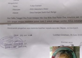 LP di Polsek Balige dan Pesta L Sianipar, Selasa (7/6).