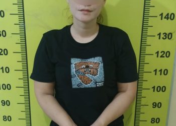 Ratu sabu, JU saat diamankan di Mapolresta Deliserdang, Kamis (21/7).