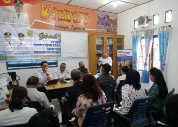 Serda Jasa Ranto Simamora saat hadiri rapat persiapan HUT RI ke- 77 di kantor Lurah Pengagan Julu I, Kamis (28/7).