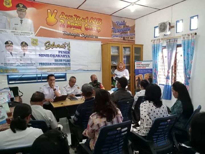 Serda Jasa Ranto Simamora saat hadiri rapat persiapan HUT RI ke- 77 di kantor Lurah Pengagan Julu I, Kamis (28/7).