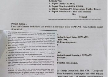 Surat GEMAPSI kepada 4 Perusahaan yang menyalurkan dana CSR, Senin (4/7).