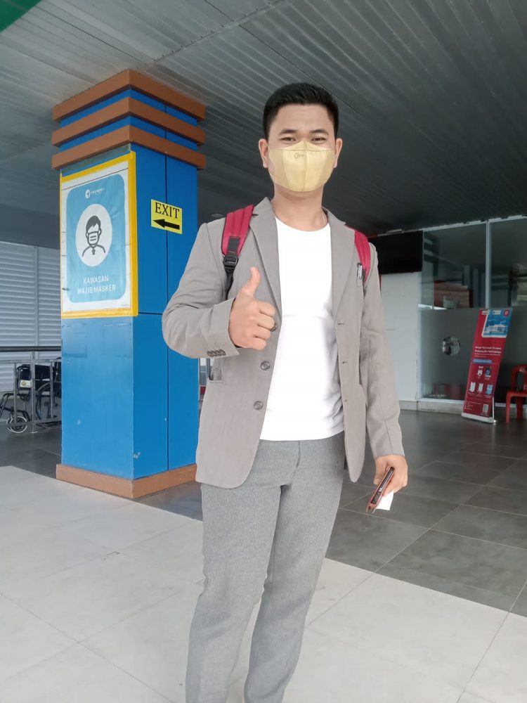 Ketua HMI MPO Tanjungpinang - Bintan, Jefrianto sesaat setelah dilantik, Jumat (5/8).