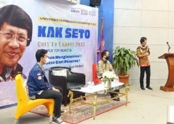 Kak Seto saat giat goes to campus di Kampus UPI YAI FPsi Salemba - Jakarta, Jumat (5/8).