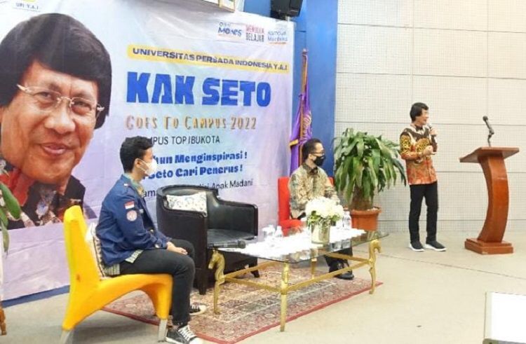 Kak Seto saat giat goes to campus di Kampus UPI YAI FPsi Salemba - Jakarta, Jumat (5/8).