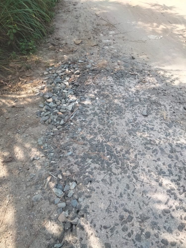 Hasil pekerjaan laven Nagori Bandar siluo bersumber dari Dana Desa 2022, Minggu (14/8).