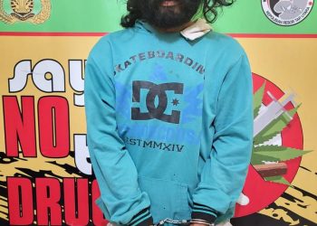 Doni Sinaga pemilik sabu saat diamankan di Mapolres Taput, Rabu (31/8).