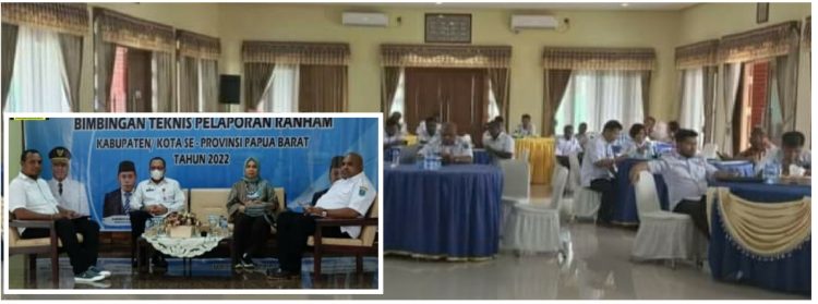 Ditjen HAM saat gelar bimtek pelaporan RANHAM Kabupaten/ Kota se- Papua Barat, Rabu (3/8).