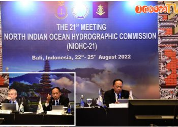 Danpushidrosal, Laksamana Madya TNI Nurhidayat saat menutup pertemuan International North Indian Ocean Hydrographic Commission (NIOHC) ke- 21 bertempat di Hotel Hilton - Bali, Kamis (25/8).