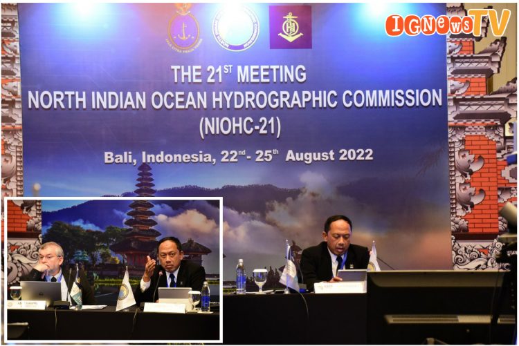 Danpushidrosal, Laksamana Madya TNI Nurhidayat saat menutup pertemuan International North Indian Ocean Hydrographic Commission (NIOHC) ke- 21 bertempat di Hotel Hilton - Bali, Kamis (25/8).