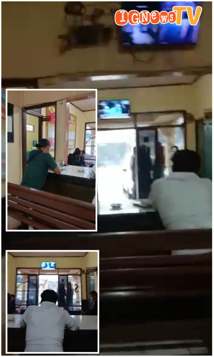 Situasi Polsek Siborongborong - Taput, Sabtu (27/8).