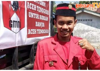Aktivis Pemuda Millenial sekaligus Ketua Gerakan Mahasiswa Nasional Indonesia Cabang Aceh Tenggara, Andri Wulandika saat diwawancarai reporter Indigonews, Sabtu (27/8).