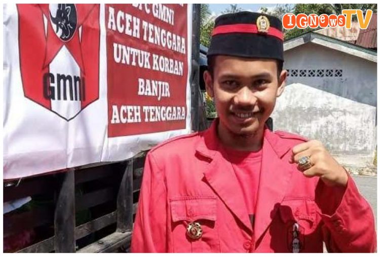 Aktivis Pemuda Millenial sekaligus Ketua Gerakan Mahasiswa Nasional Indonesia Cabang Aceh Tenggara, Andri Wulandika saat diwawancarai reporter Indigonews, Sabtu (27/8).