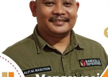 Alfi Mukhair Nasution anggota Bawaslu Kabupaten Simalungun divisi OSDM, Rabu (21/9).