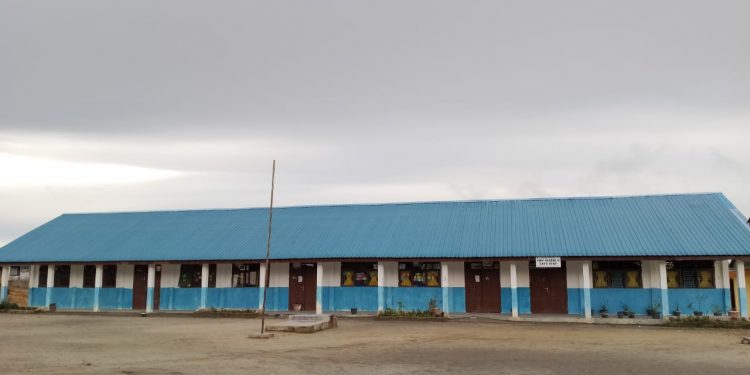 Bangunan SMP 5 Satu Atap yang berdiri diatas lahan warga tanpa surat hibah, Kamis (22/9).