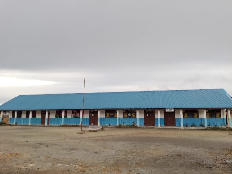 Bangunan SMP 5 Satu Atap yang berdiri diatas lahan warga tanpa surat hibah, Kamis (22/9).